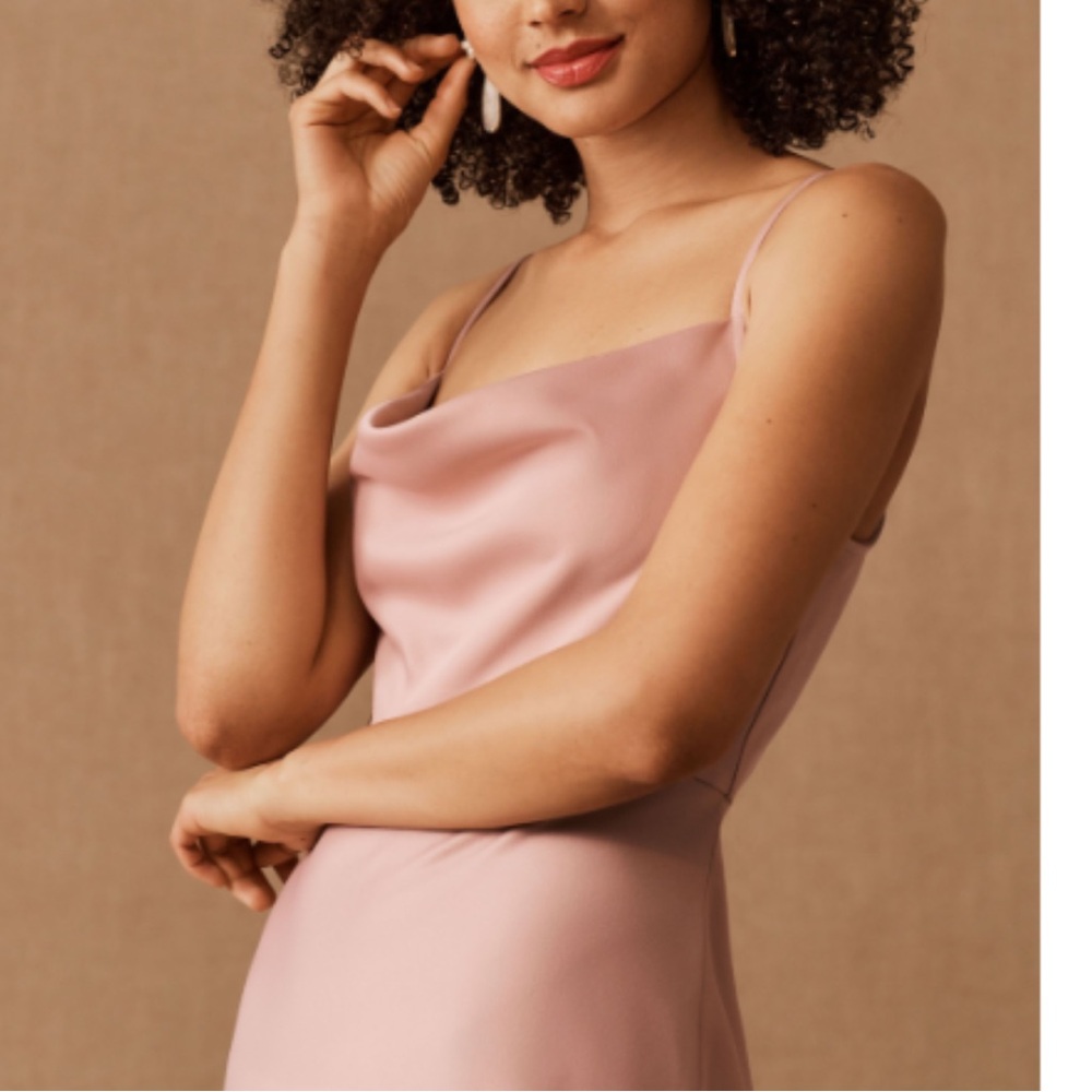 BHLDN Cali Satin Charmeuse Midi Dress